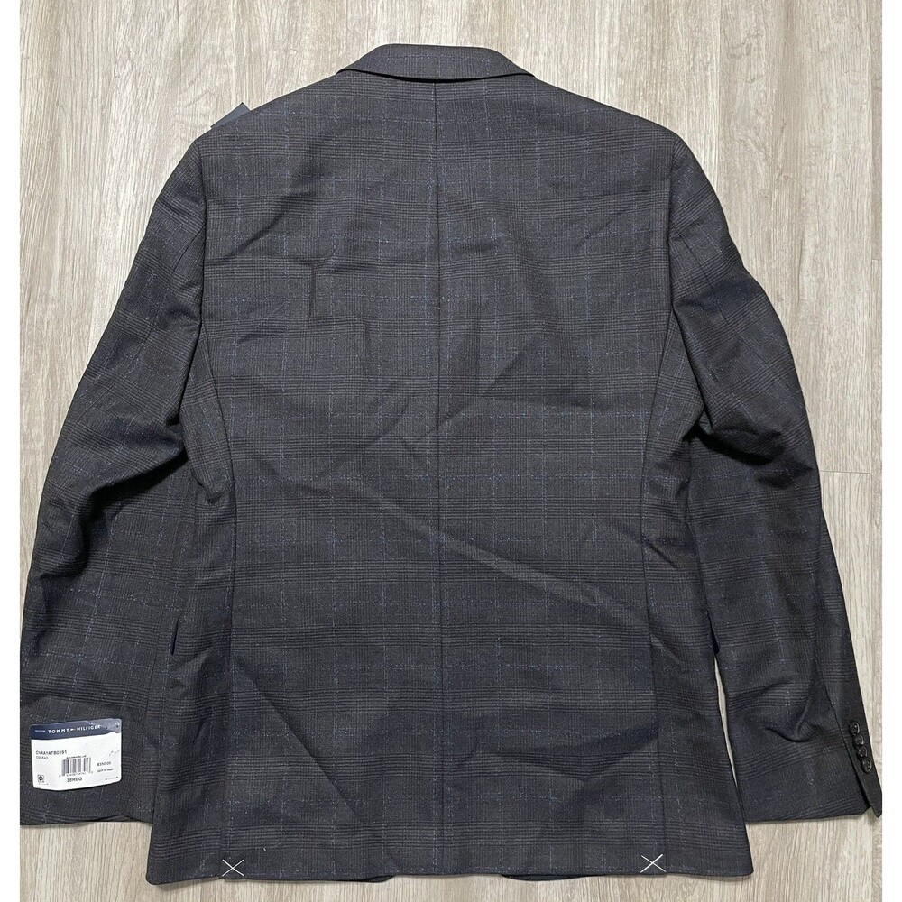 Tommy Hilfiger Men's Modern-Fit Brown Plaid Wool Blazer Sport Coat Jacket 42R - Picture 8 of 8